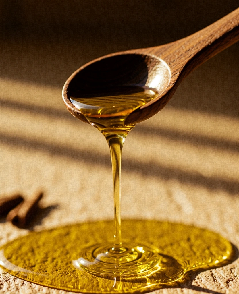 Golden olive oil macro